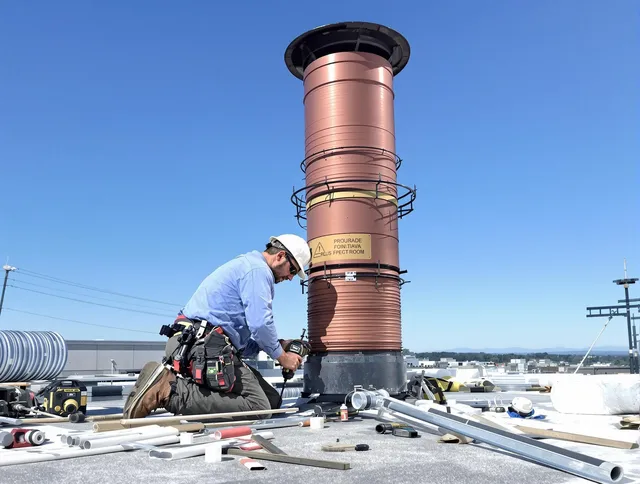 Installed chimney liner by West Palm Beach Chimney Sweep in West Palm Beach, FL