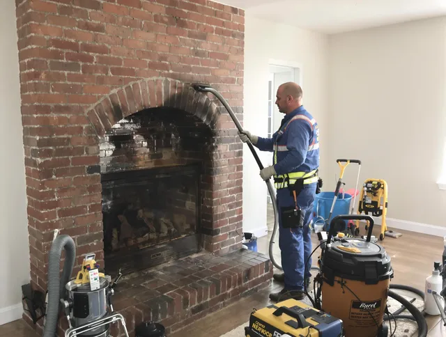 West Palm Beach Chimney Sweep expert performing detailed chimney sweep in West Palm Beach, FL