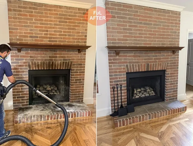 West Palm Beach Chimney Sweep carefully sanitizing a fireplace in West Palm Beach, FL